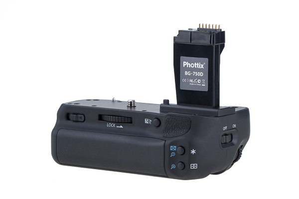Многофункциональная аккумуляторная рукоятка Phottix BG-750D для Canon 750D, 760D (Батарейный блок BG-E18). Фото N3